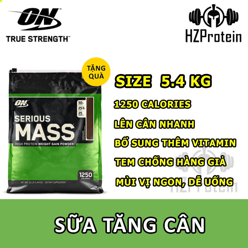 SERIOUS MASS 12lb (5,4KG) - SỮA TĂNG CÂN BỔ SUNG VITAMIN KHOÁNG CHẤT | BigBuy360 - bigbuy360.vn