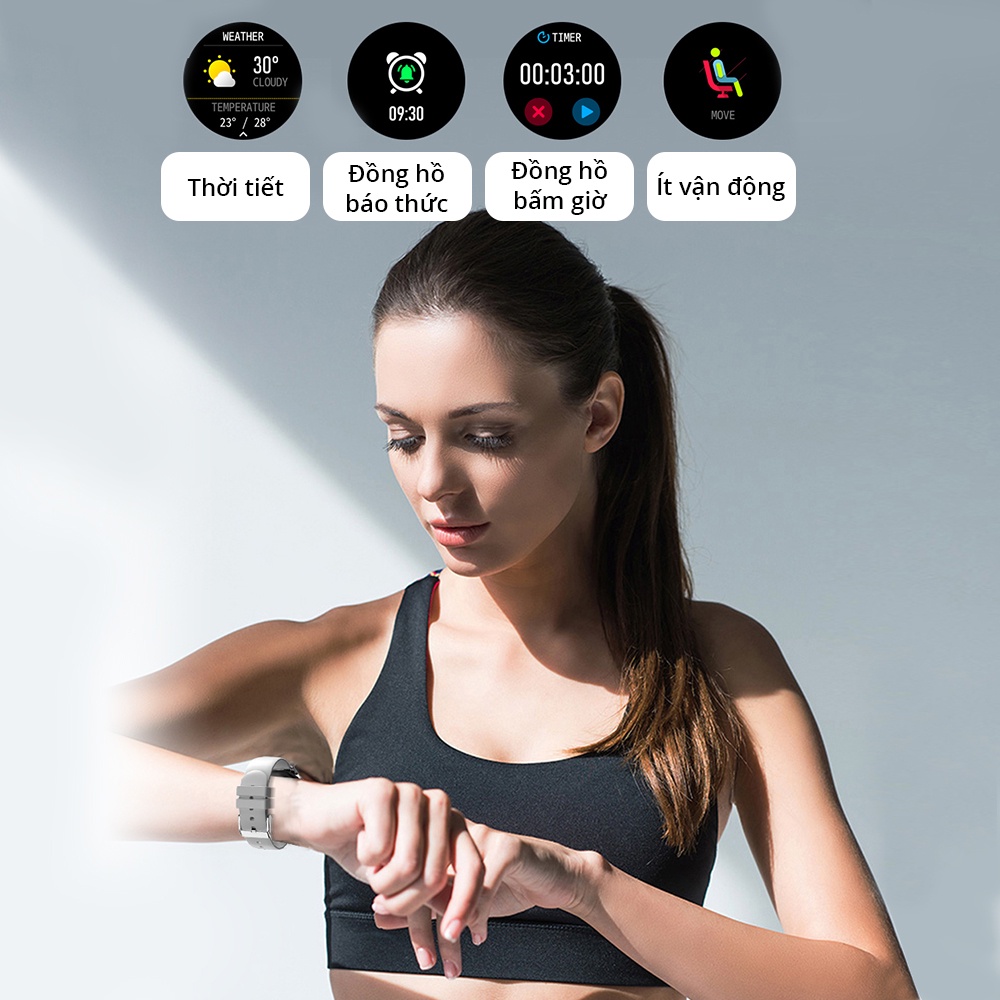 Đồng hồ thông minh Colmi V23 2021 Chống thấm nước Thiết bị theo dõi nhịp tim Ip67 Kết nối Bluetooth cho iOS Xiaomi Android