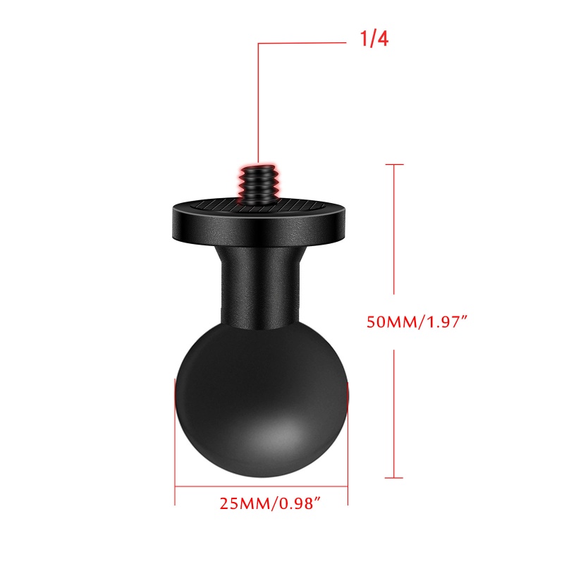Ốc Chuyển Đổi 25mm / 1 inch Sang 1 / 4 Chuyên Dụng Cho Máy Ảnh Go Pro / 360 x2