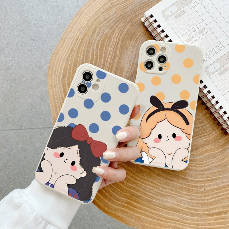 Ốp lưng iphone Babe cạnh vuông bảo vệ camera ip 11 7plus 6 plus 7/8plus x xsmax 11 11pro max 12promax 13promax e100