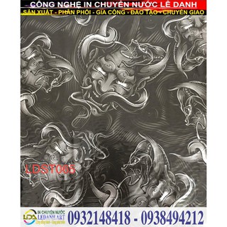 Film in chuyển nước trang trí xe máy hình mặt Quỷ (2 mét) - LDST065