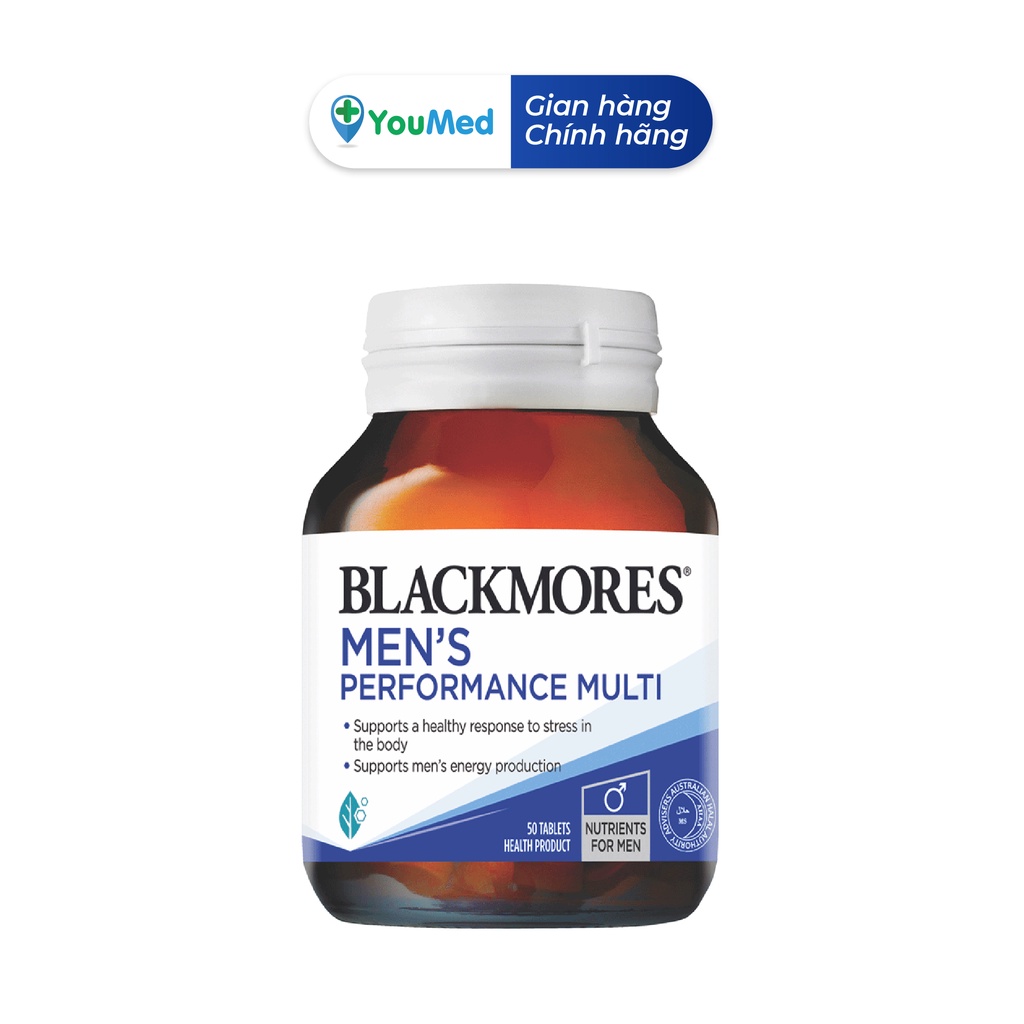 Blackmores Men's Performance Multi Úc – Viên vitamin tổng hợp dành cho nam giới (Hũ 50 viên)