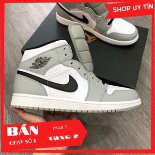 28 Jordan xám cao cổ full box bill- dây phụ