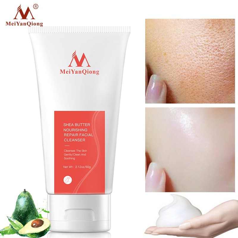 Sữa rửa mặt MeiYanQiong chiết xuất từ bơ hạt mỡ se khít lỗ chân lông dưỡng trắng da 60g | BigBuy360 - bigbuy360.vn