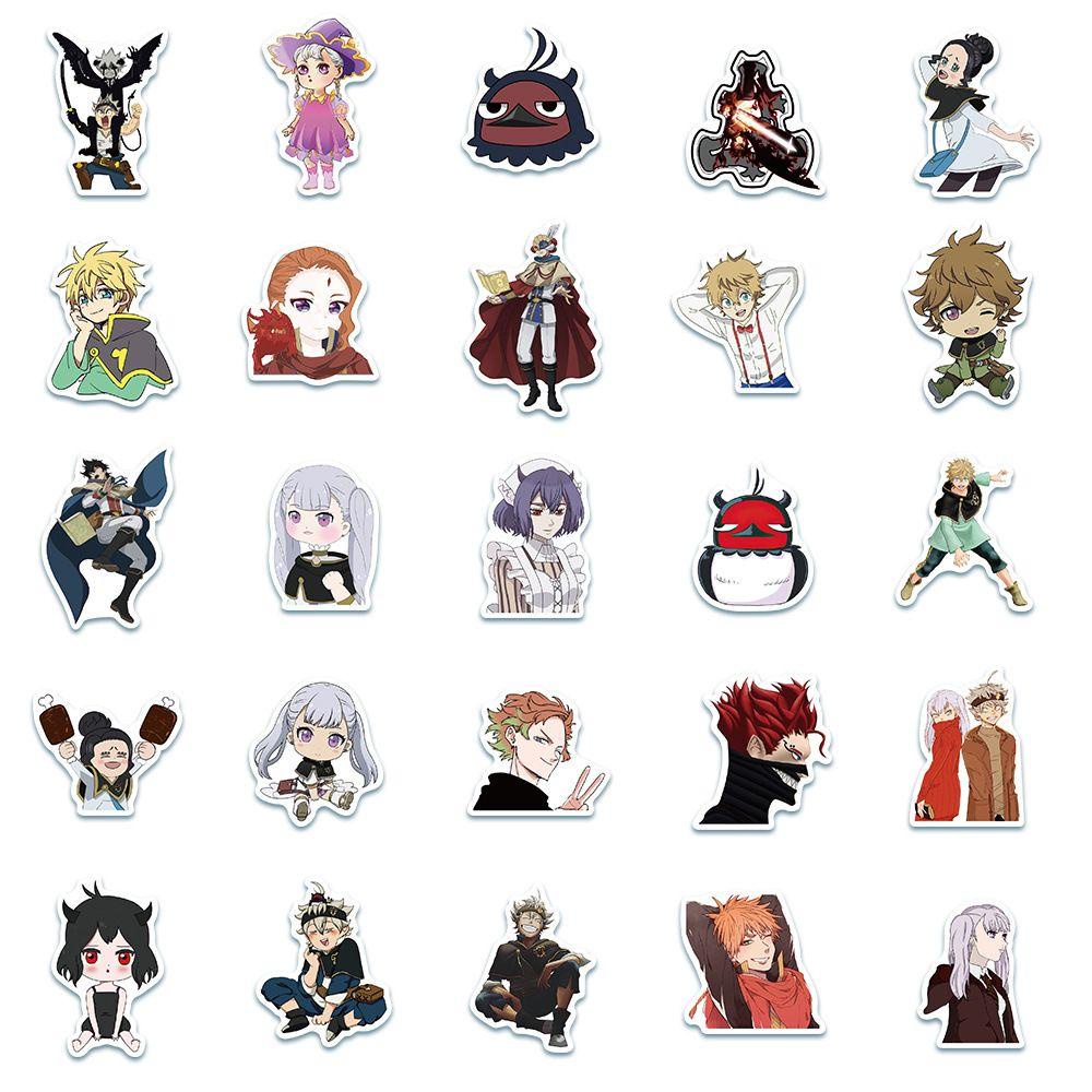 Miếng Dán Trang Trí Hành Lý Tự Dính Họa Tiết Hoạt Hình Graffiti Màu Đen Thanh Lịch