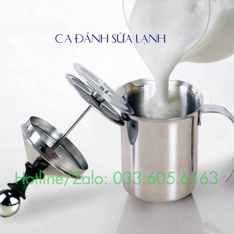 Ca đánh sữa lạnh Inox dung tích 400ml hoặc 800ml