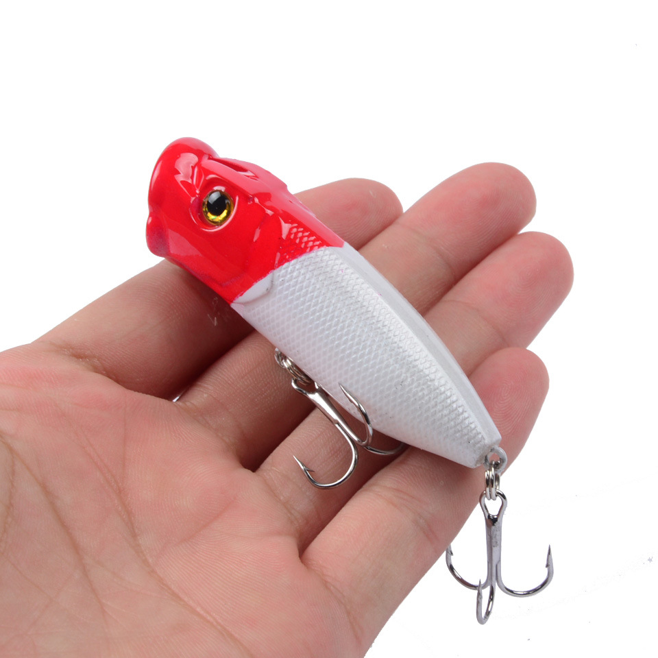Mồi cá giả bằng nhựa cứng 6.5cm / 12g 3d 6 màu kèm móc câu
