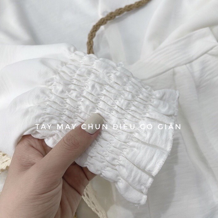 Set đồ nữ, Set áo sơ mi đũi trắng đuôi tôm mix quần đùi trắng bao đẹp[Ảnh thật] | BigBuy360 - bigbuy360.vn