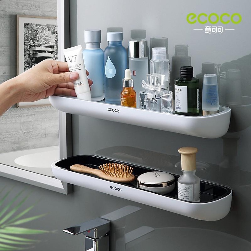 kệ nhà tắm kệ để đồ phòng tắm dán tường cao cấp ECOCO, Kệ nhà bếp thông minh không khoan tường