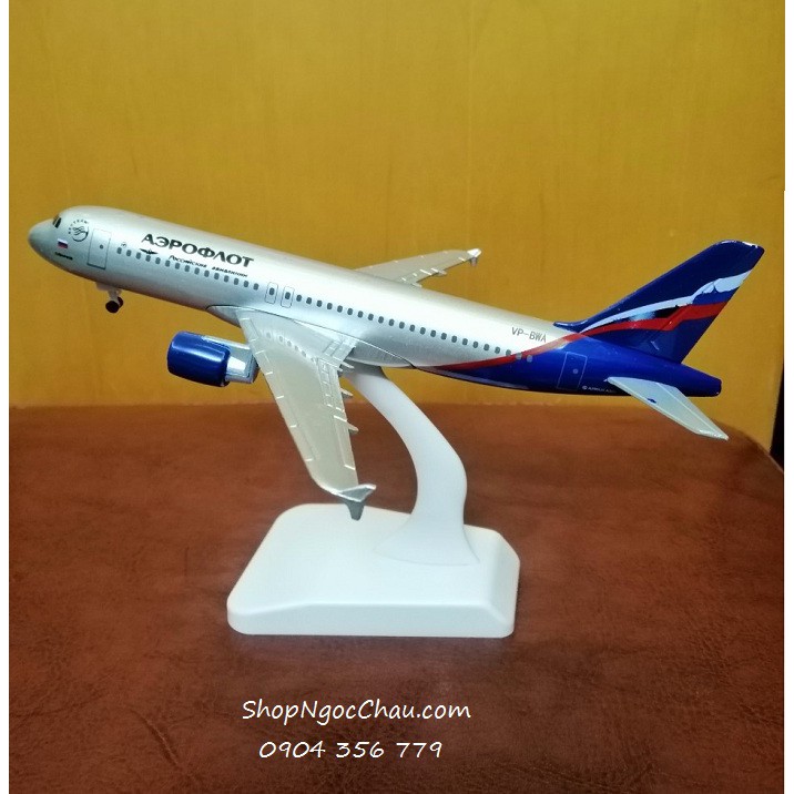 Mô hình máy bay tĩnh A320 Aeroflot 18cm có bánh xe