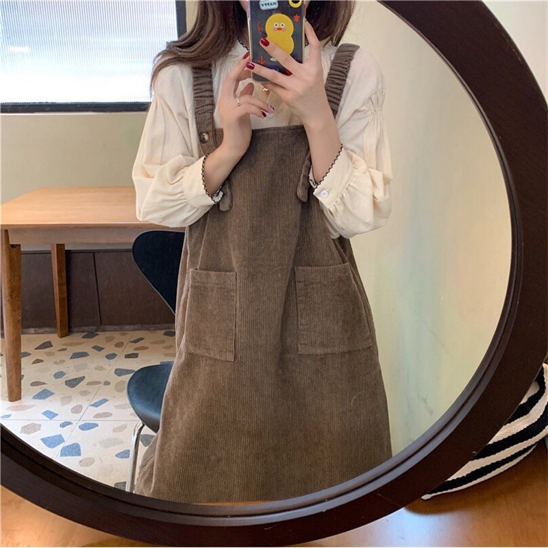 YẾM VÁY VẢI NHUNG ULZZANG