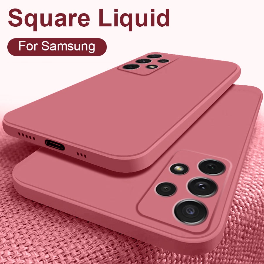 Ốp điện thoại silicon mềm nhám viền vuông cho Samsung Galaxy A14 A54 A34 A24 A12 A13 A23 A33 A53 A73 5G 4G