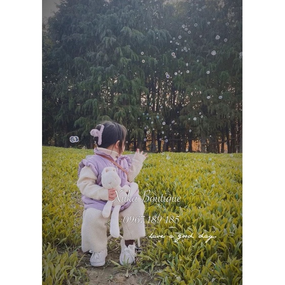 Bộ Quần Áo Len Thiết Kế Hàn Quốc KUMAI KIDS Cao Cấp Cho Bé