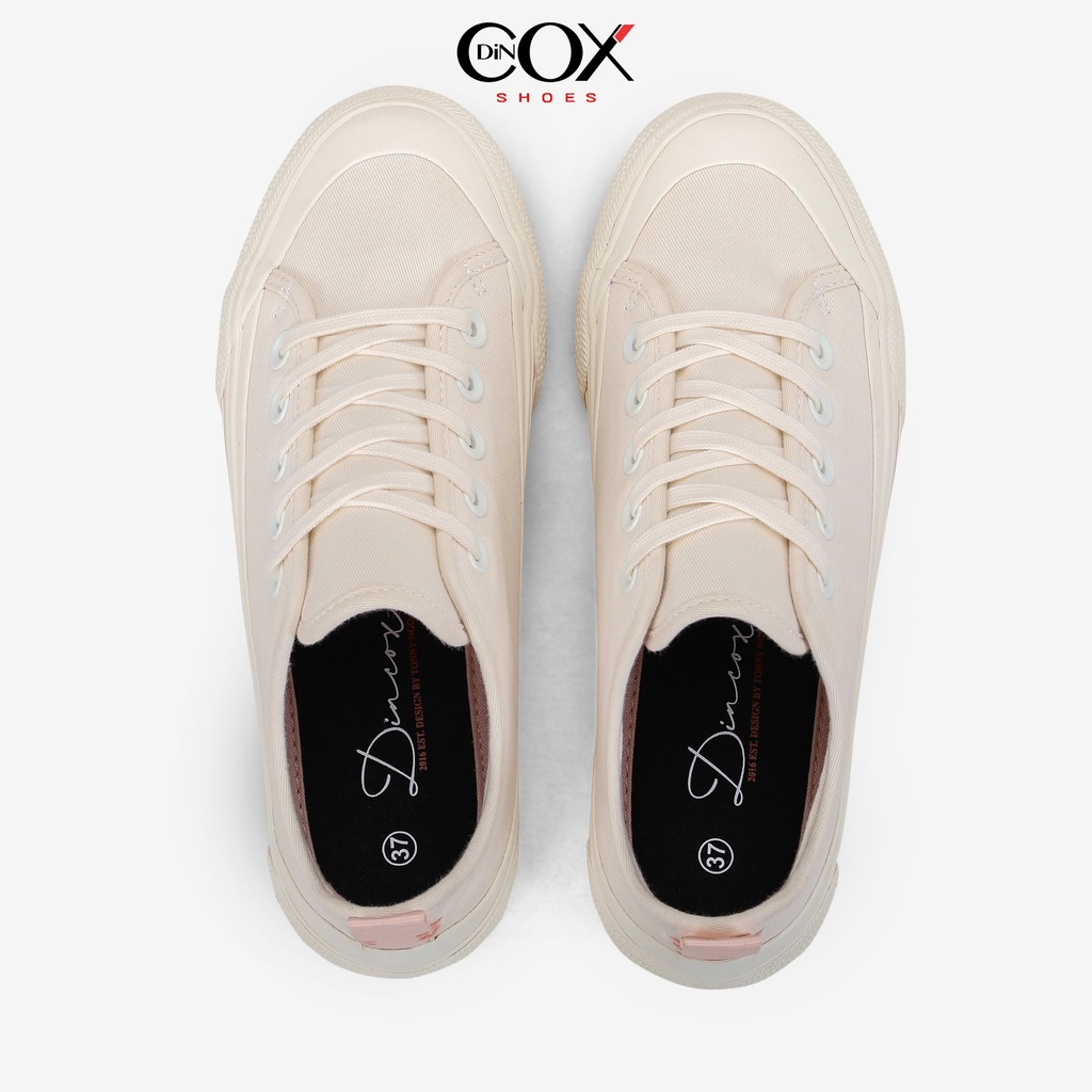 Giày Sneaker Vải Nữ DINCOX C20 Nữ Tính Sang Trọng Off/White