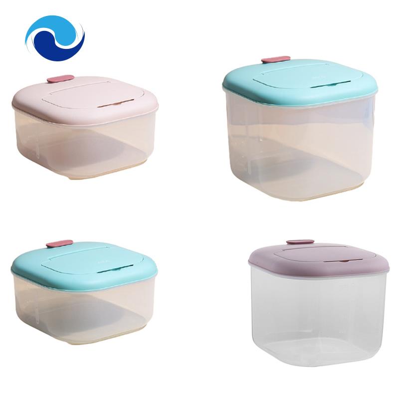 Rice Storage Box Sealed Cereal Dispenser Insect Proof Moisture Proof Pet Dog Food Storage Box(Pink S)