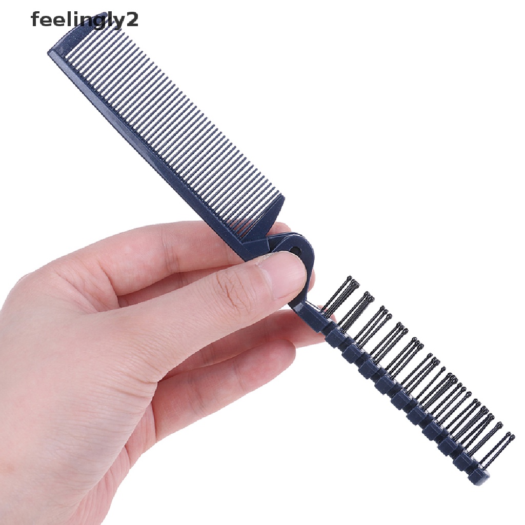 [Hàng mới về] Lược chải tóc hai đầu chất liệu nhựa có thể gấp gọn tiện lợi dành cho nữ