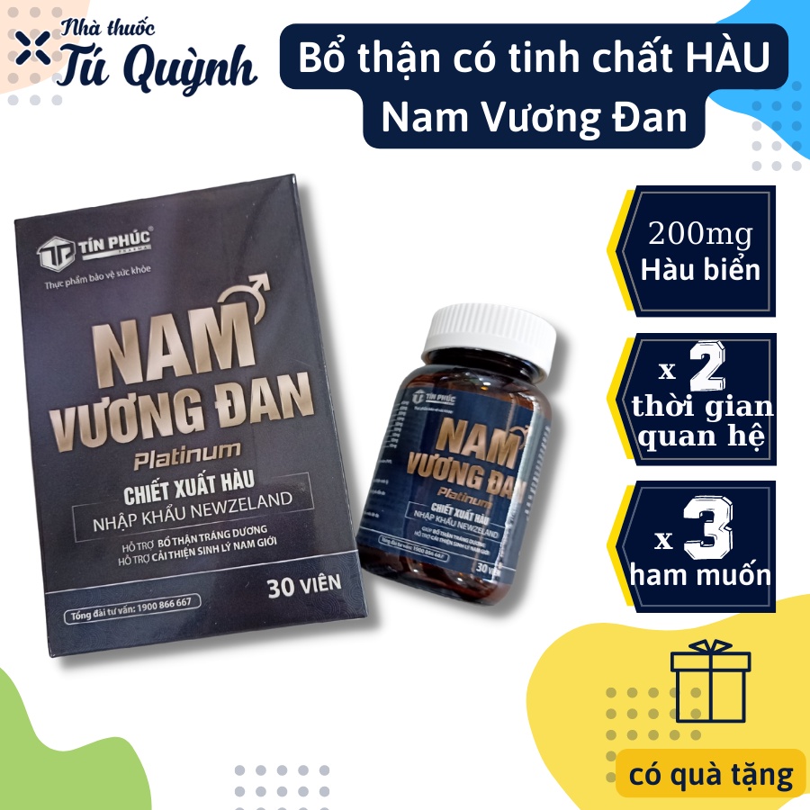 Viên uống bổ thận, tinh chất hàu VƯƠNG NAM ĐAN tăng cường sinh lý nam, hỗ trợ nam giới xuất tinh sớm, yếu sinh lý