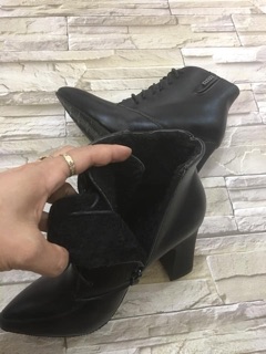 Bốt da mềm gót trụ