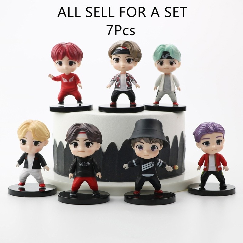 Set 7 Mô Hình Đồ Chơi Các Thành Viên Nhóm Nhạc BTS