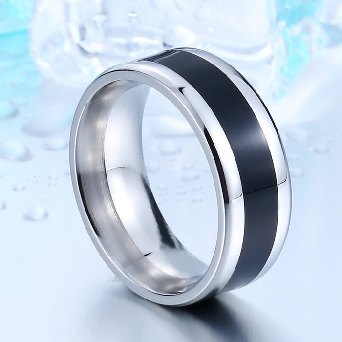 Nhẫn Nam Thời Trang SAZ Màu Bạc Đẹp Cao Cấp Chất Liệu Titan Không Gỉ - Nhẫn Proxy Ring
