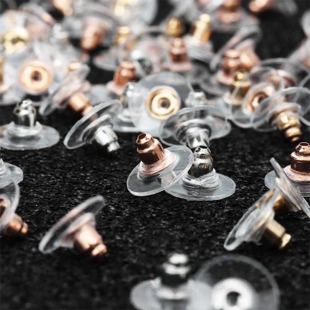 Bộ 100 Nút Chặn Mặt Sau Làm Trang Sức Thủ Công