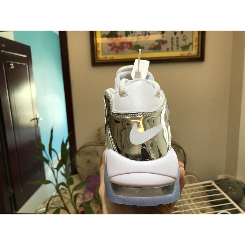 Giày Air More Uptempo White Silver