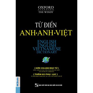 Sách - từ điển anh - anh - việt bìa đen mềm