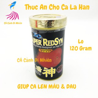 Thức ăn cho cá la hán lên màu và đầu xo super redsyn 120g