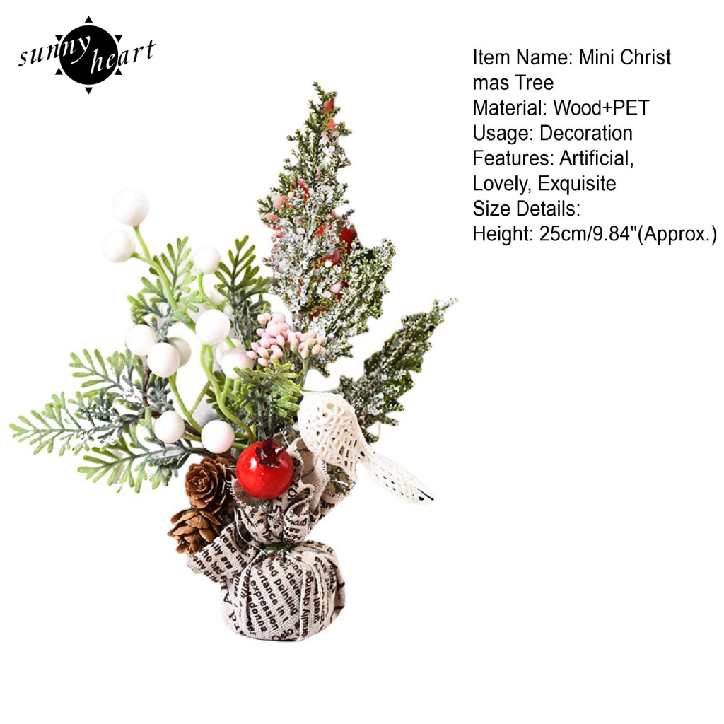 Cây Thông Mini Để Bàn Trang Trí Giáng Sinh