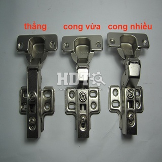 Bản lề bật, cong ít, cong nhiều thẳng, thẳng, bản lề bắt cửa