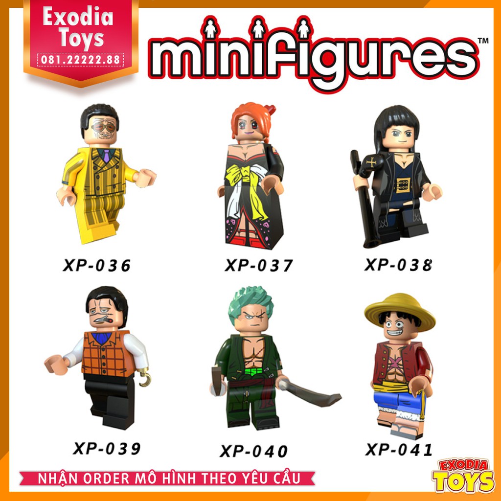 Xếp hình Minifigure nhân vật Anime One Piece : Đảo Hải Tặc - Đồ Chơi Lắp Ghép Sáng Tạo - KORUIT XP036-041