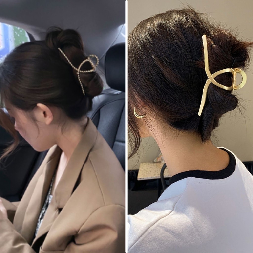 Kẹp tóc kim loại lớn phong cách Hàn Quốc, phụ kiện tóc Hairclip KT002 - Filibra