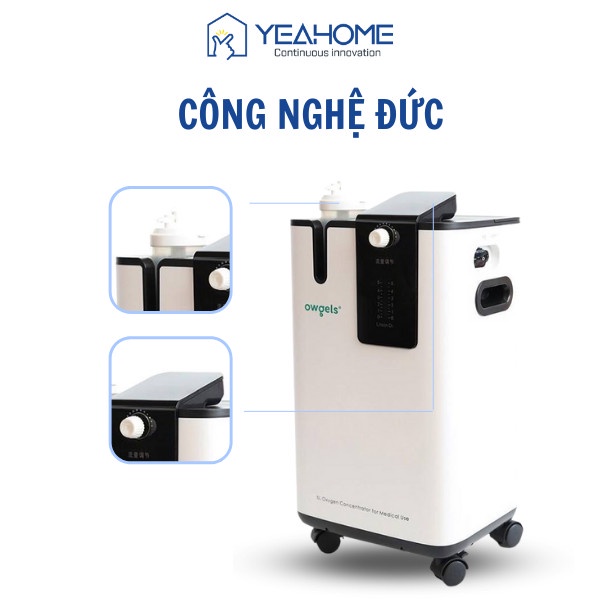 Máy Tạo Oxy Máy Thở Oxy 5 Lit Có Xông Mũi Owgels OZ-5-01PW0 Kèm Xông Khí Dung Hàng Chính Hãng - YeahomeCare Saigon