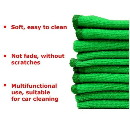 Khăn lau xe hơi mềm mại màu xanh lá kích thước 30x30cm W5M3