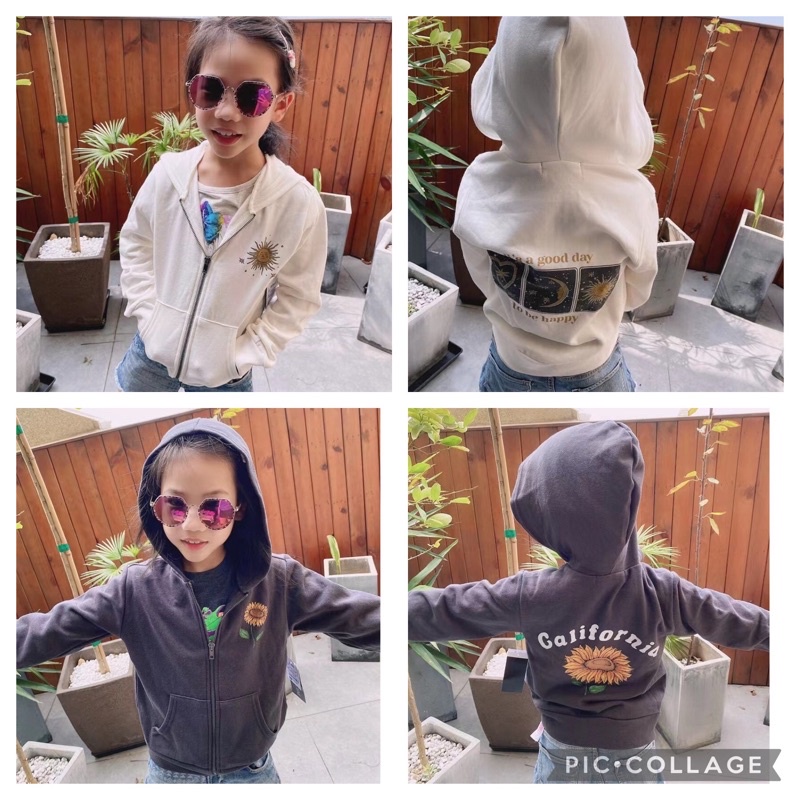 Áo khoác Hoodie mỏng cho bé gái 6-16 tuổi  Áo khoác mũ trùm đầu xuất dư 0721