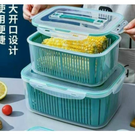 HỘP ĐỰNG ĐỒ BẢO QUẢN TỦ LẠNH - Bộ set 5 rổ hộp đựng đồ tủ lạnh đa năng thông minh cao cấp