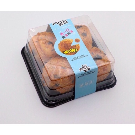 10 HỘP NHỰA VUÔNG ĐẾ ĐEN 250GR XY12-12