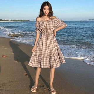 [ Order ] - Váy caro kẻ sọc