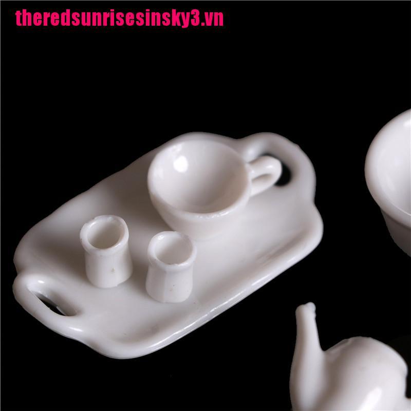 Bộ 10 Tách Uống Trà Trang Trí Nhà Búp Bê