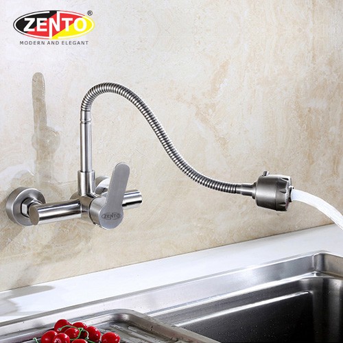 Vòi rửa bát gắn tường nóng lạnh inox304 SUS4651-1