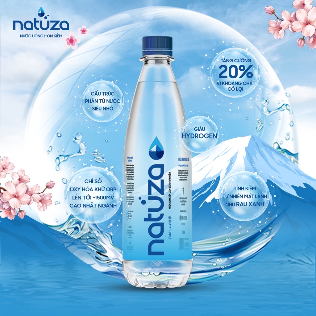 Nước Uống Ion Kiềm Natuza pH 8.5 500ml