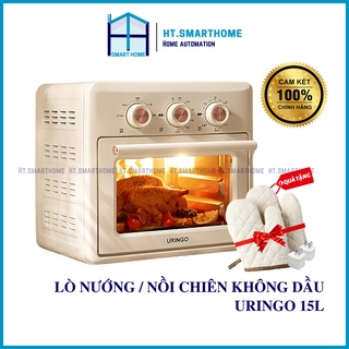 [Ảnh thật]Lò nướng Uringo dung tích 15L 1200W Không đèn - Nồi chiên không dầu kiêm lò nướng đối lưu đa năng 2in1