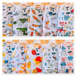 Bộ cotton giấy ba lỗ cho bé yêu