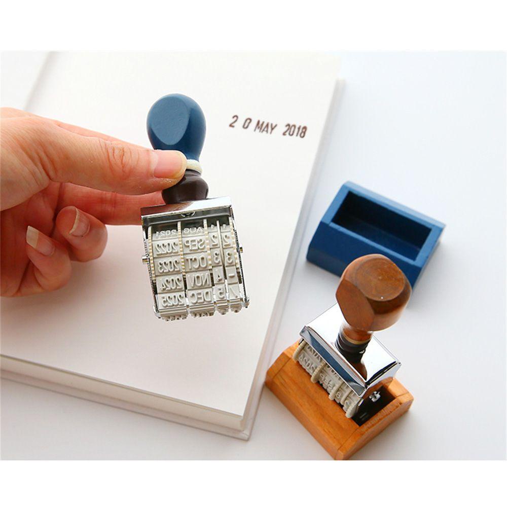 DORAW Con Dấu Lăn Bằng Gỗ Kiểu Retro Có Thể Điều Chỉnh