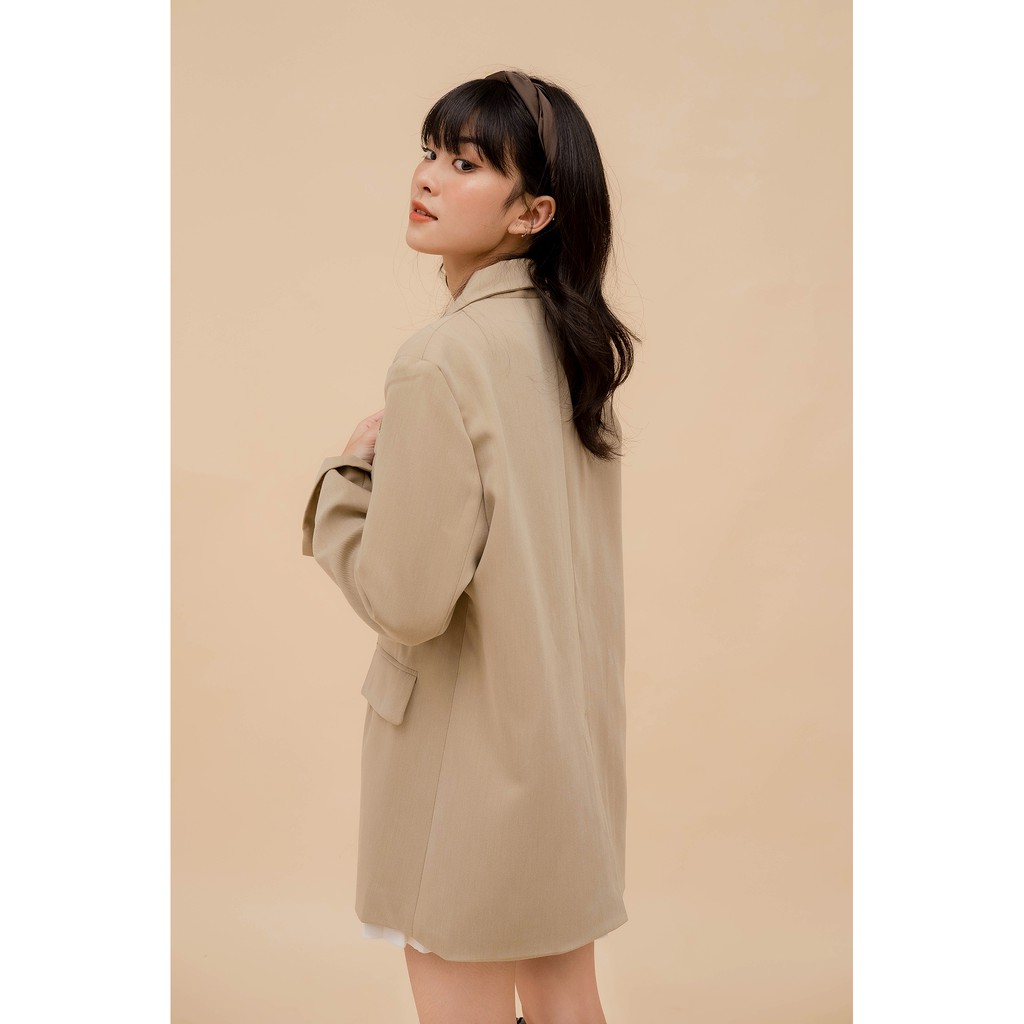 Áo khoác blazer trơn basic LEN clothing 4 màu 8137