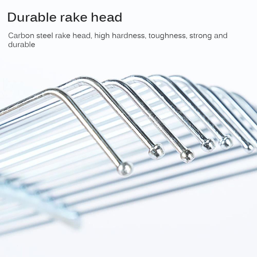 Scalable Garden Rake Extendable Leaves Rake with Flexible Teeth Rod for Garden Backyard Lawn Farm Street 9 Teeth burang