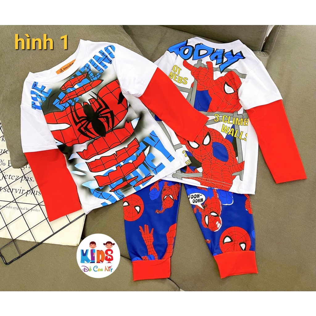 Bộ tay dài thun lạnh bé trai - Đồ bộ trẻ em