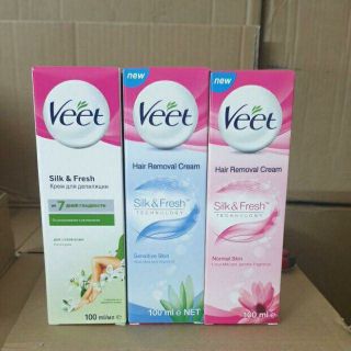Kem tẩy lông veet 100ml, tẩy lông tay chân (chọn màu)