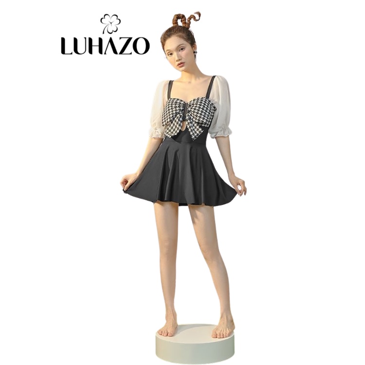Bikini LUHAZO dạng Váy đi biển đi chơi sang chảnh dự tiệc tiểu thư phối màu đẹp mắt 2022 0868 DK8T101