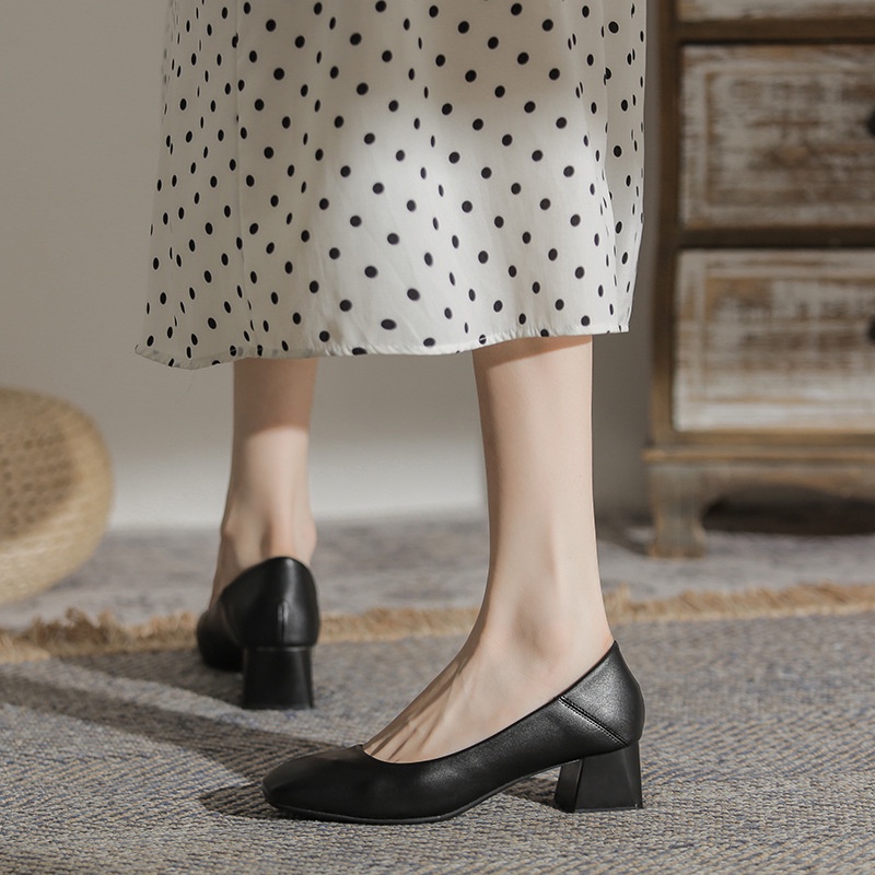 Giày Cao Gót Mũi Vuông Thời Trang Dành Cho Nữ